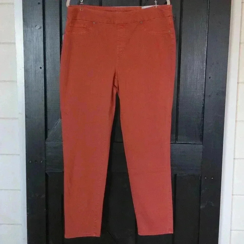 Chico's Denim Canyon Red Pull-on Jegging Ankle Pants / Size 2.5T - US Size 14T